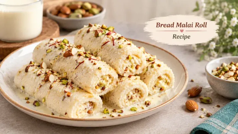 Bread Malai Roll Recipe in Hindi
