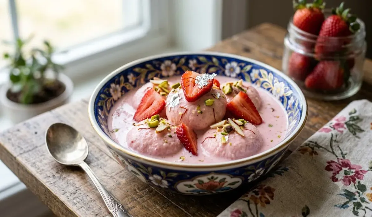 Strawberry Rasmalai Recipe in Hindi