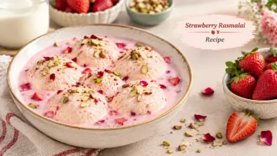Strawberry Rasmalai Recipe