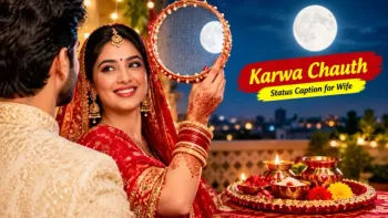 Karwa Chauth Status Caption for Wife