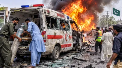 Pakistan Ambulance Fire