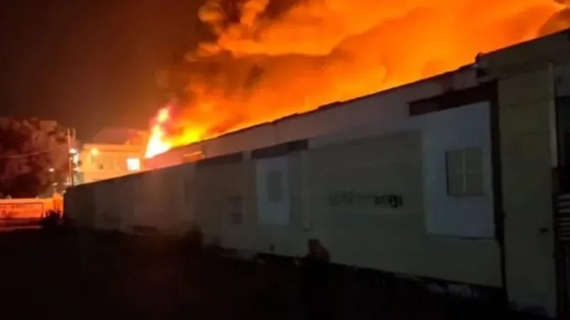 Sonipat Foam Warehouse Fire (credit social media )
