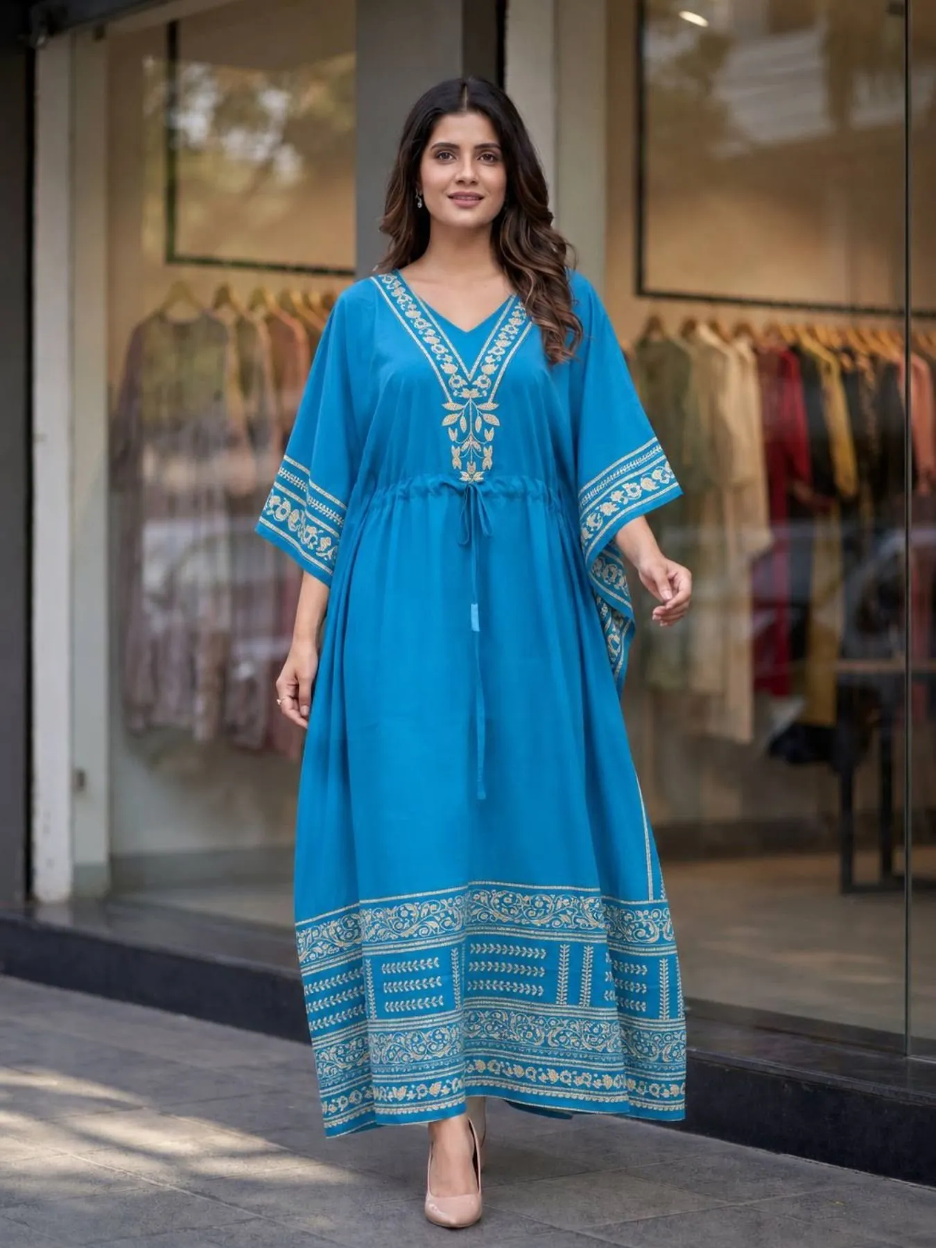 Navratri Day 4 Blue Outfit Ideas( Source: Social Media)
