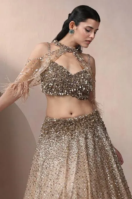 Halter Neck Blouse Designs For Karwa Chauth( Source: Social Media)