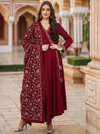 Latest Angrakha Suit Designs( Source: Social Media)