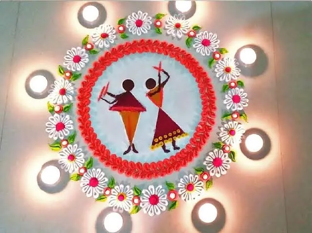 Navratri 2026 Rangoli Design( Source: Social Media)