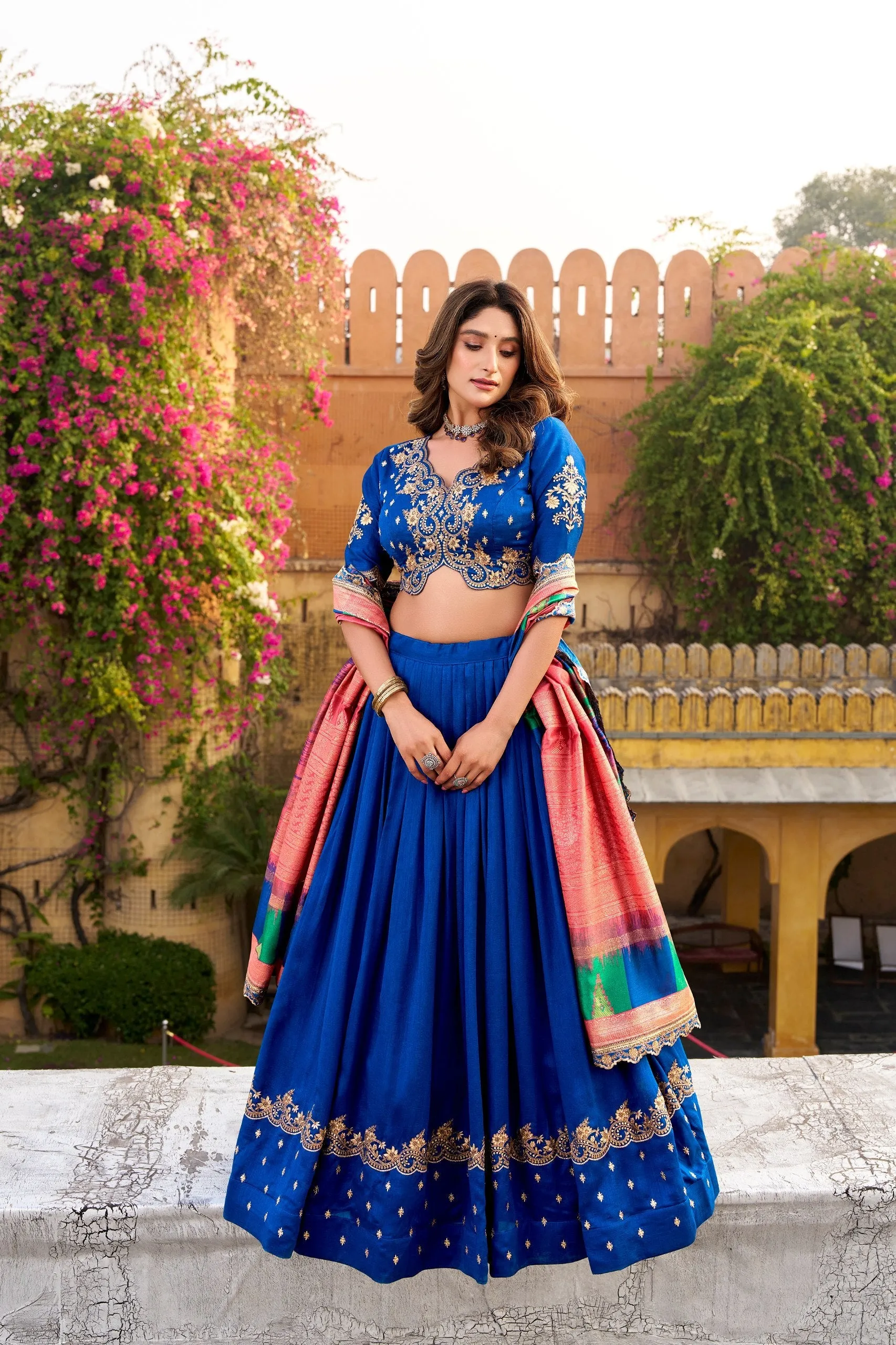 Navratri Day 4 Blue Outfit Ideas